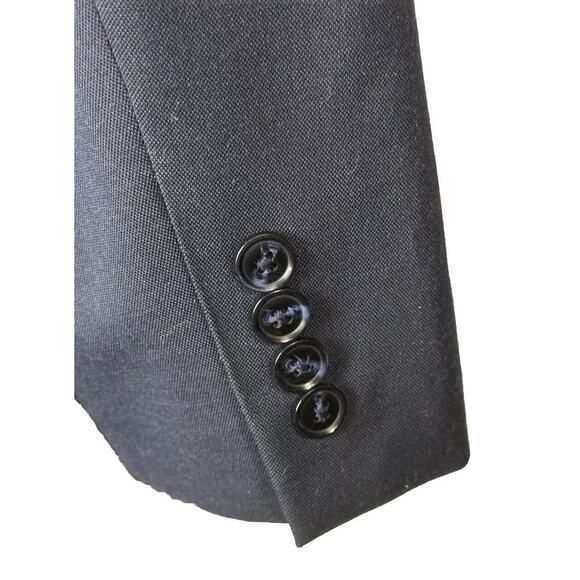 Perry Ellis Portfolio Blue Slim Fit 2 Button Suit Jacket Blazer Sport Coat 46R - Picture 3 of 6